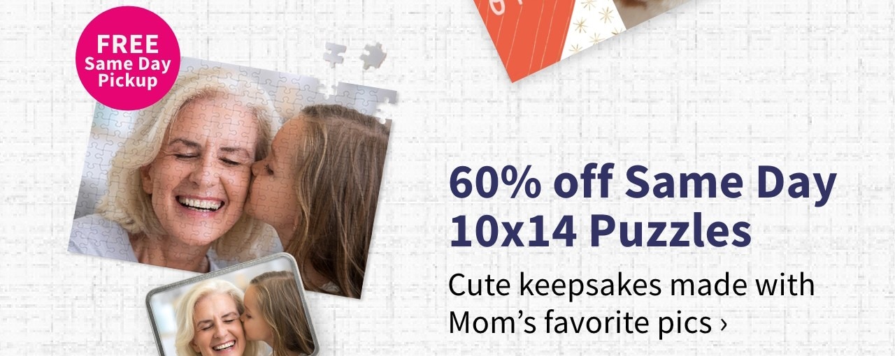 60% off Same Day 10x14 Puzzles