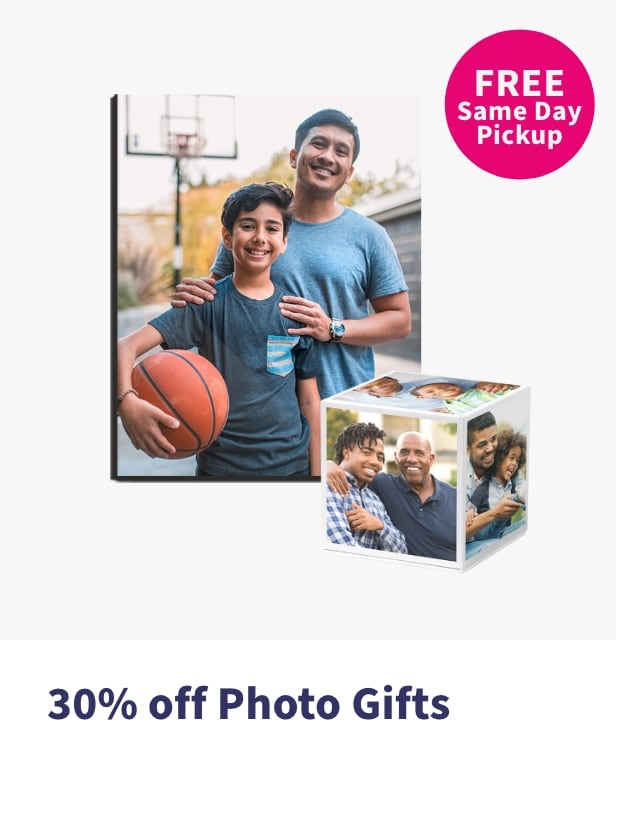 30% off Photo Gifts
