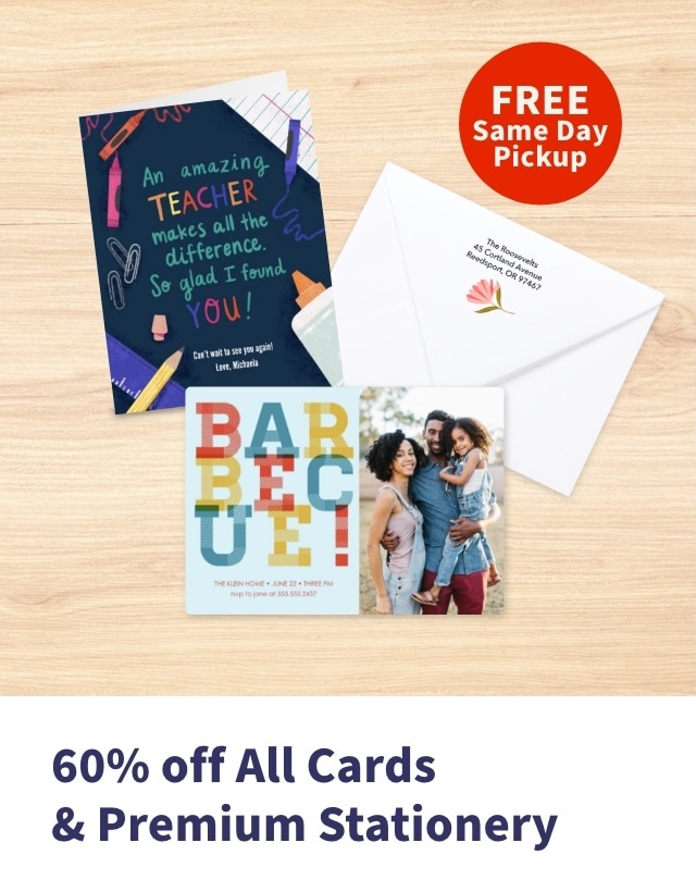 60% off All Cards & Premium Stationery