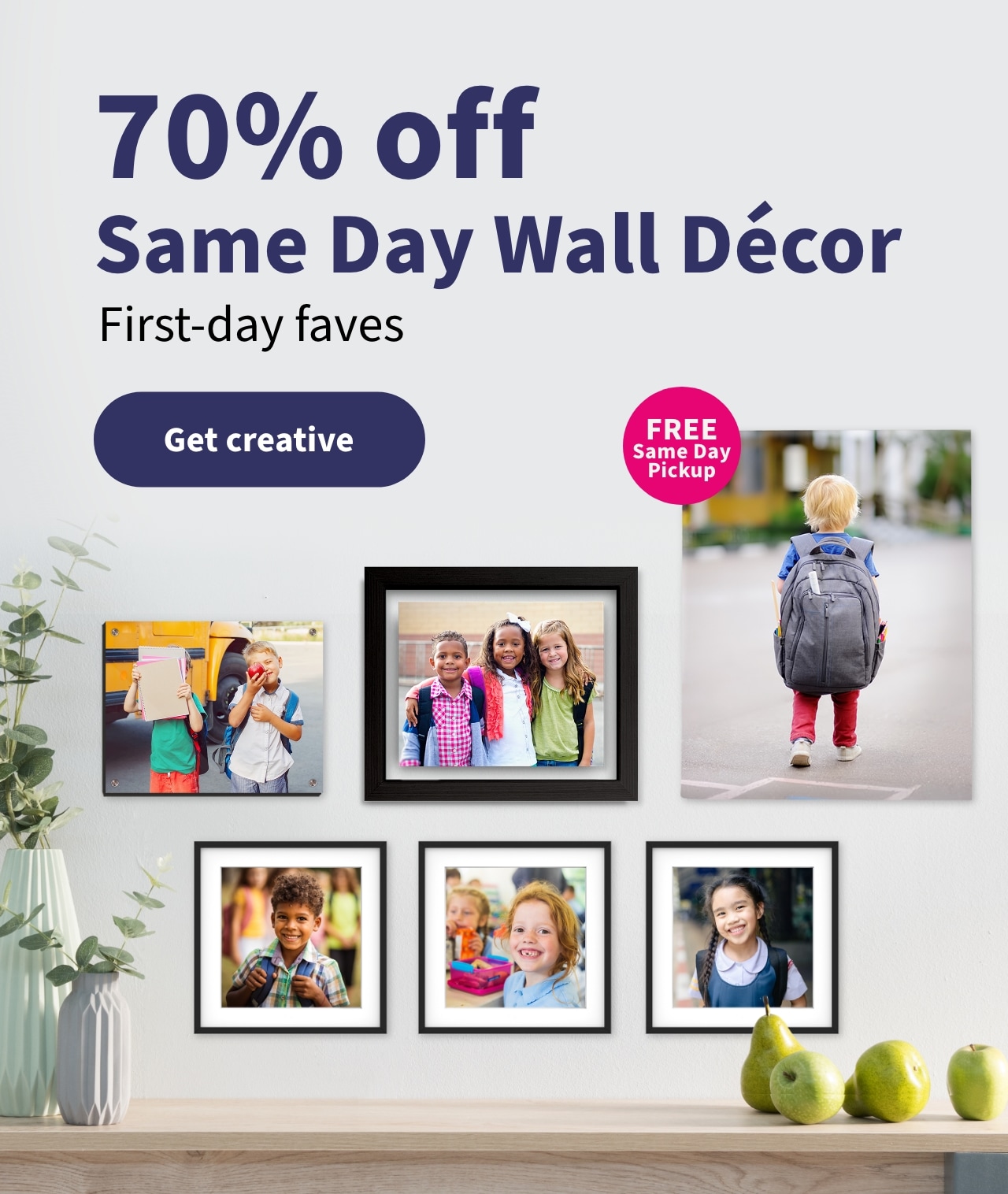 70% off  Same Day Wall Décor  First-day faves