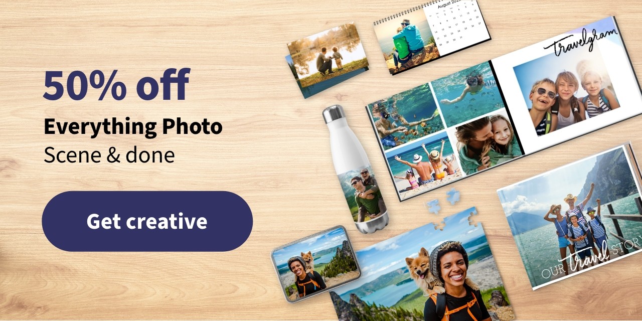 50% off Everything Photo Scene & Done Get creative