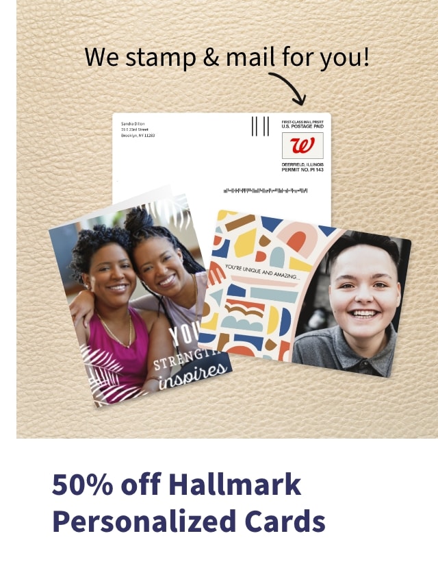 50% off Hallmark Personalized Cards