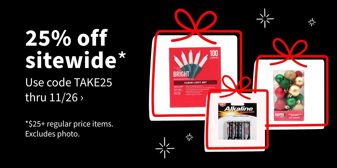 25% off sitewide 