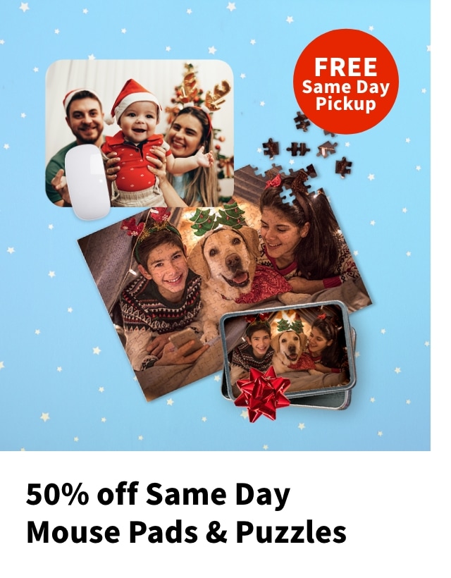 50% off Same Day Mouse Pads & Puzzles