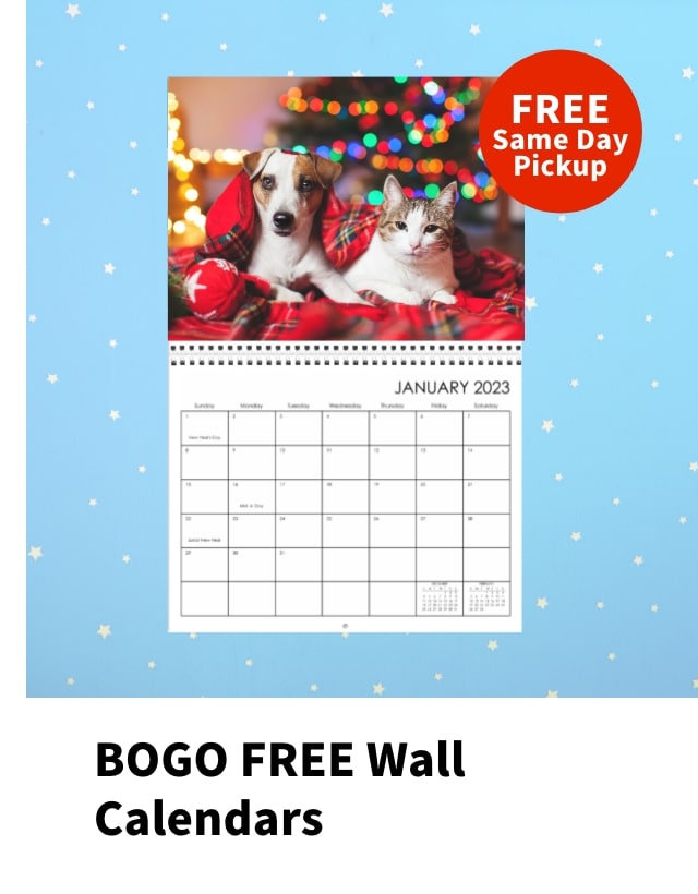 BOGO Free Calendars