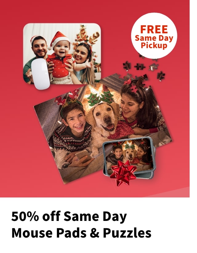 50% off Same Day Mouse Pads & Puzzles