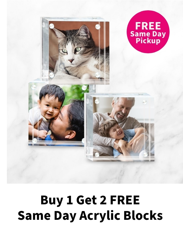 Buy 1 get 2 Free Same Day Acrylic Blocks