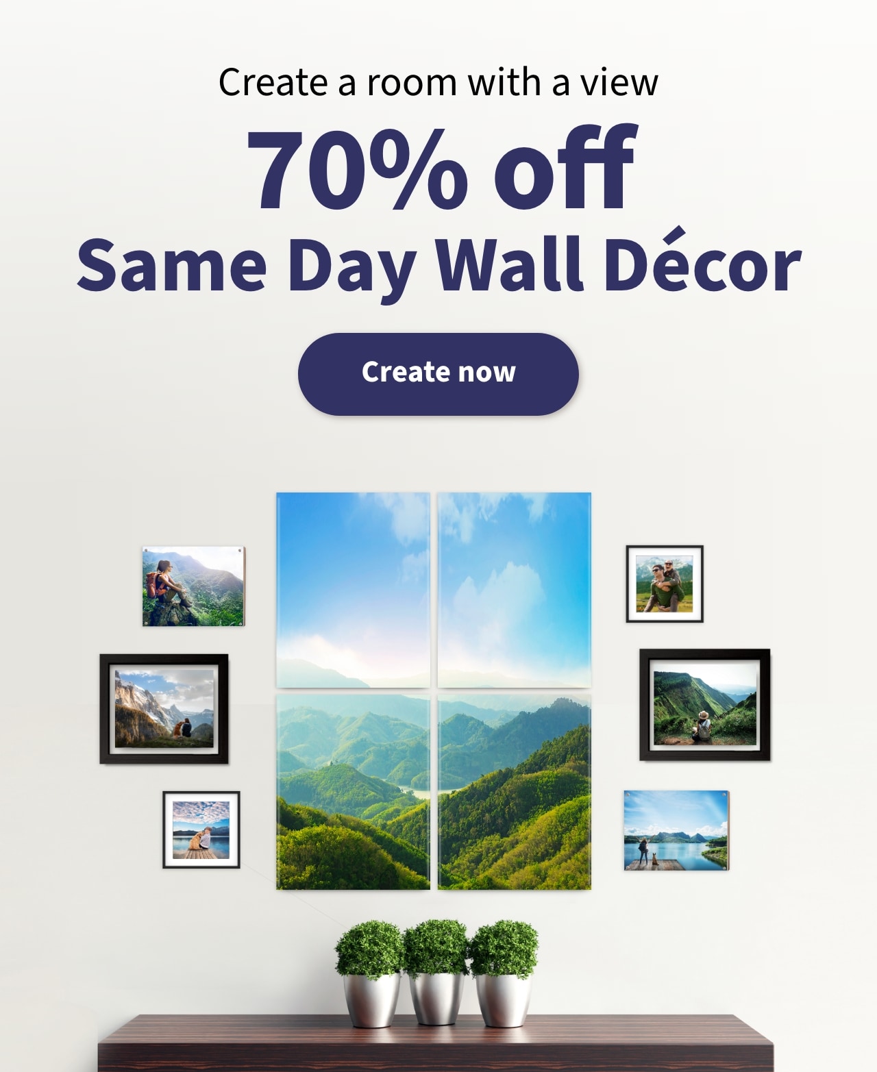 Create a room with a view 70% off Same Day Wall Décor  Create now
