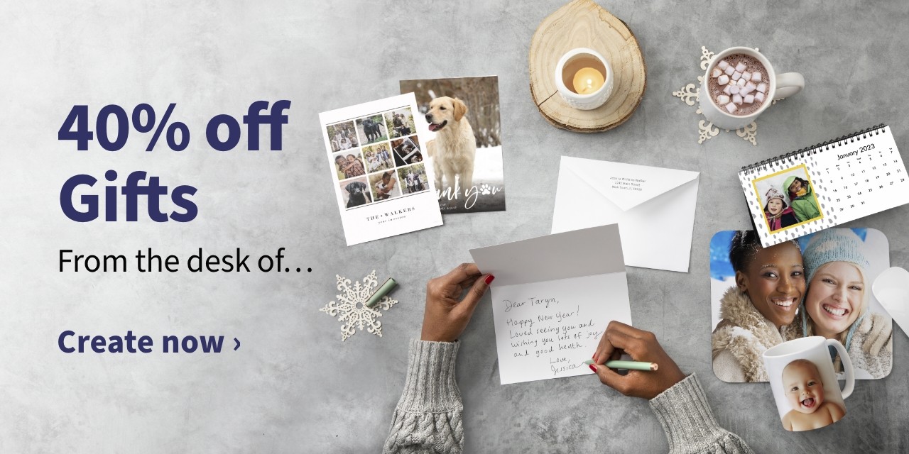 40% off Gifts From the desk of...Create now>