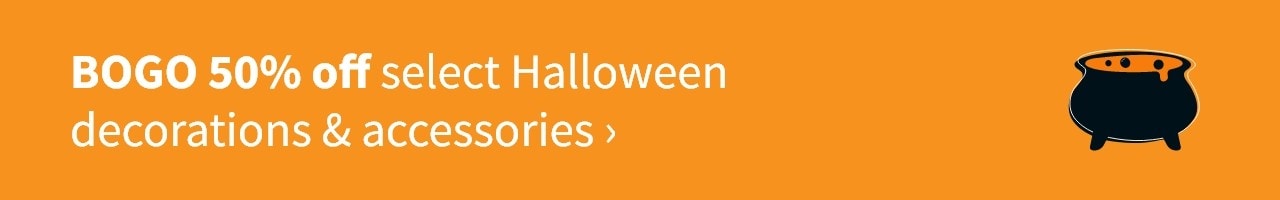 BOGO 50% off select Halloween decorations & accessories