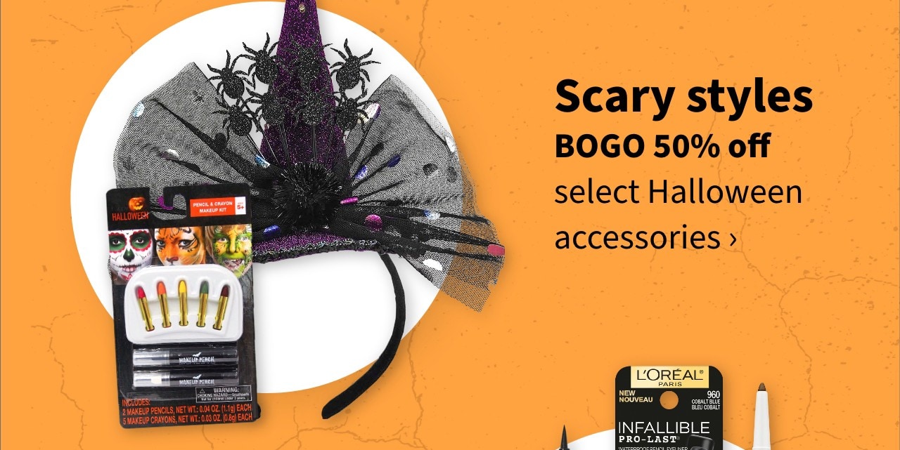 Scary styles BOGO 50% off select Halloween accessories