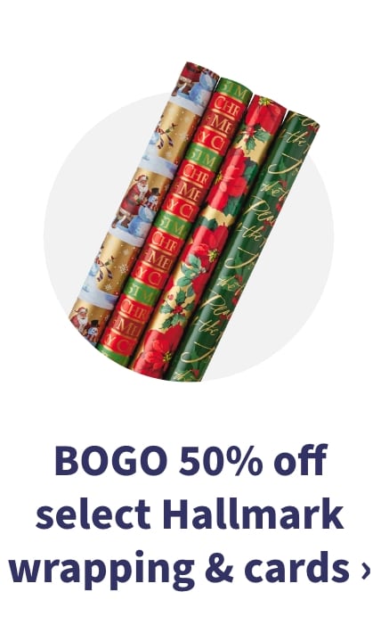 BOGO50 select Hallmark Wrapping & Boxed Greeting Cards