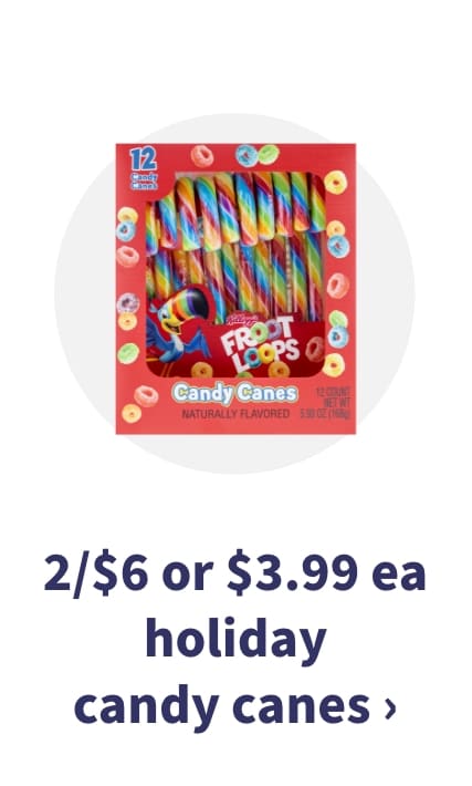 2/$6 or $3.99 Holiday Candy Canes