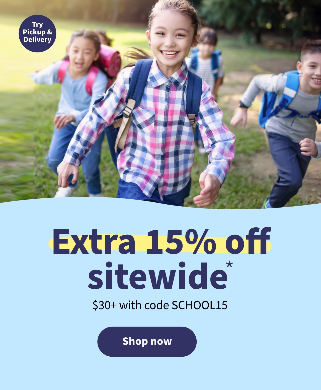 Extra 15% off sitewide*