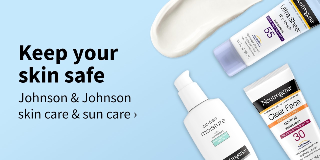Keep you skin safe. Johnson & Johnson skin care & sun care