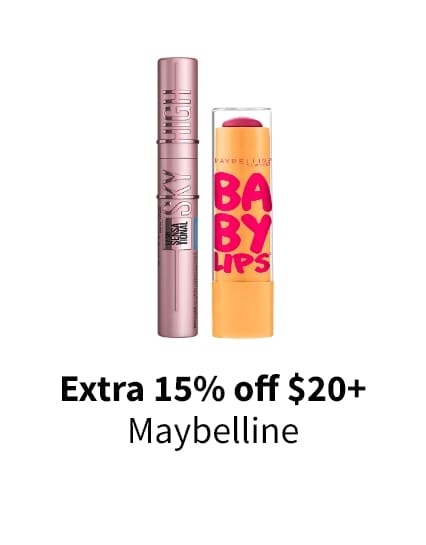 Extra 15% off $20+ Maybelline