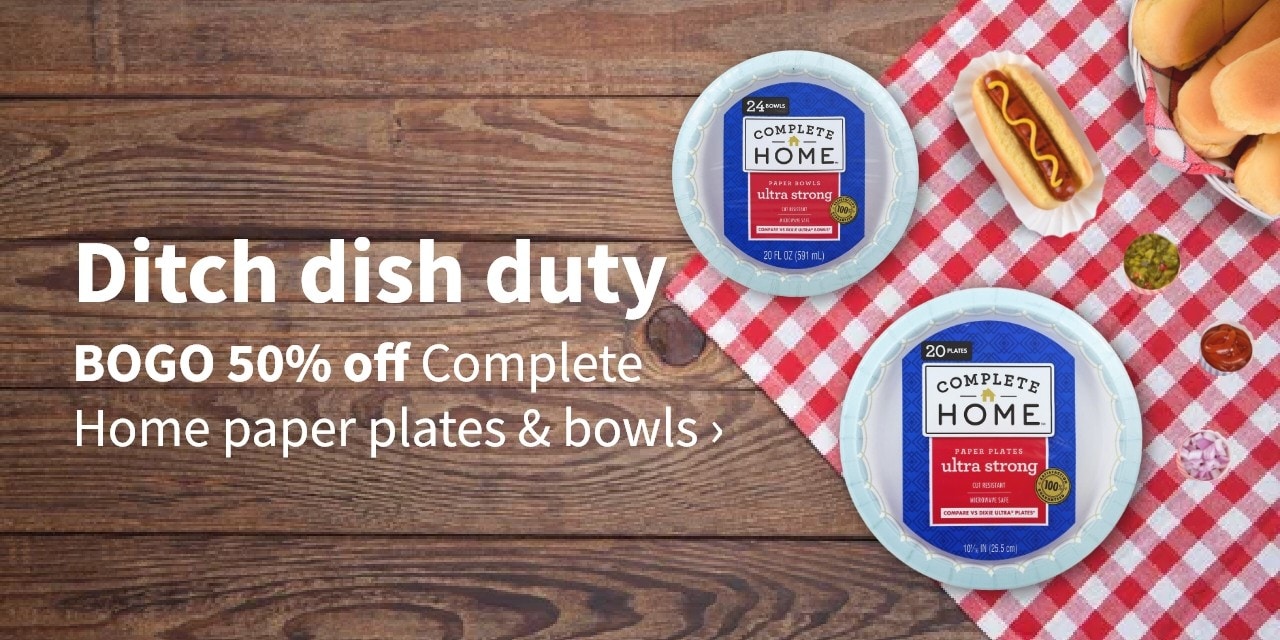 BOGO Complete Home Paper Plates & Bowls