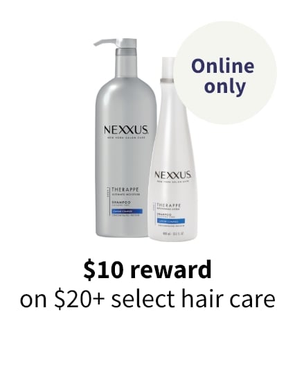 $10 reward on $20+ select hair care