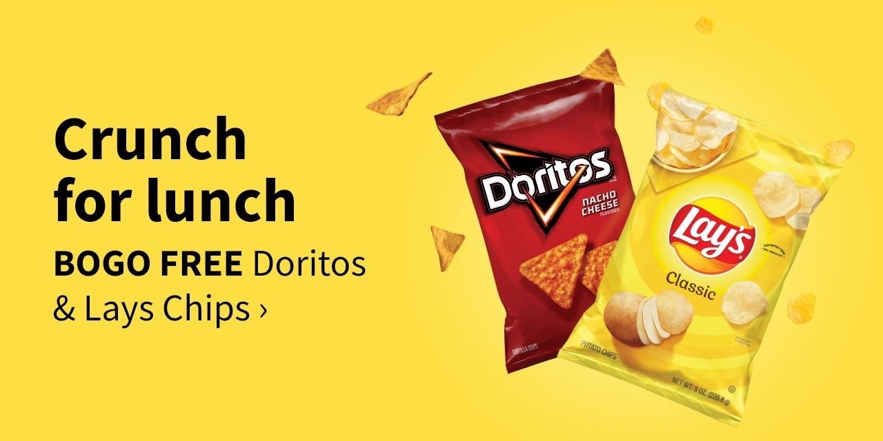 Crunch for lunch BOGO FREE Doritos & Lays Chips