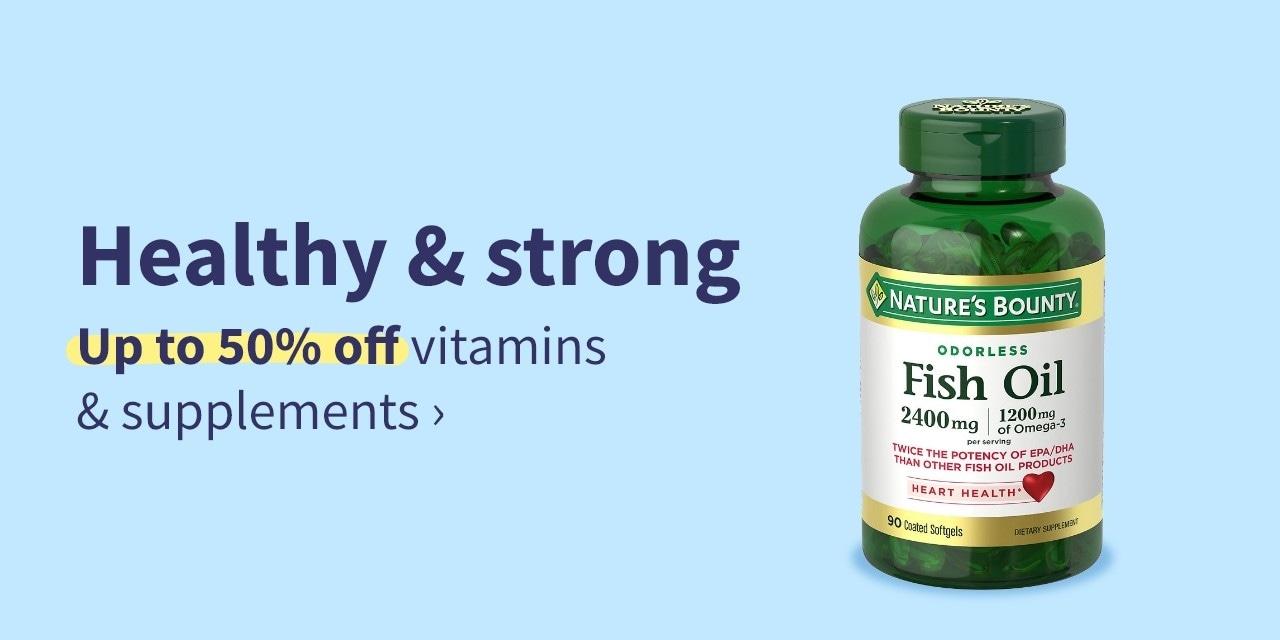Healthy & strong Up to 50% off vitamins & supplements