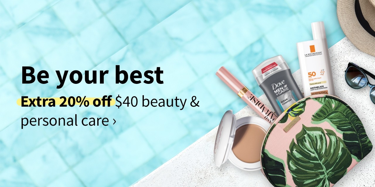 Extra 20% off $40 beauty & personal care