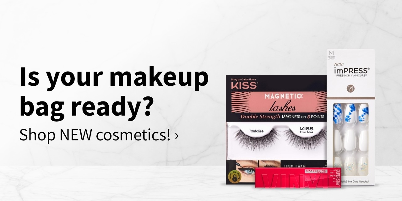 Is your makeup bag ready? Shop NEW cosmetics!