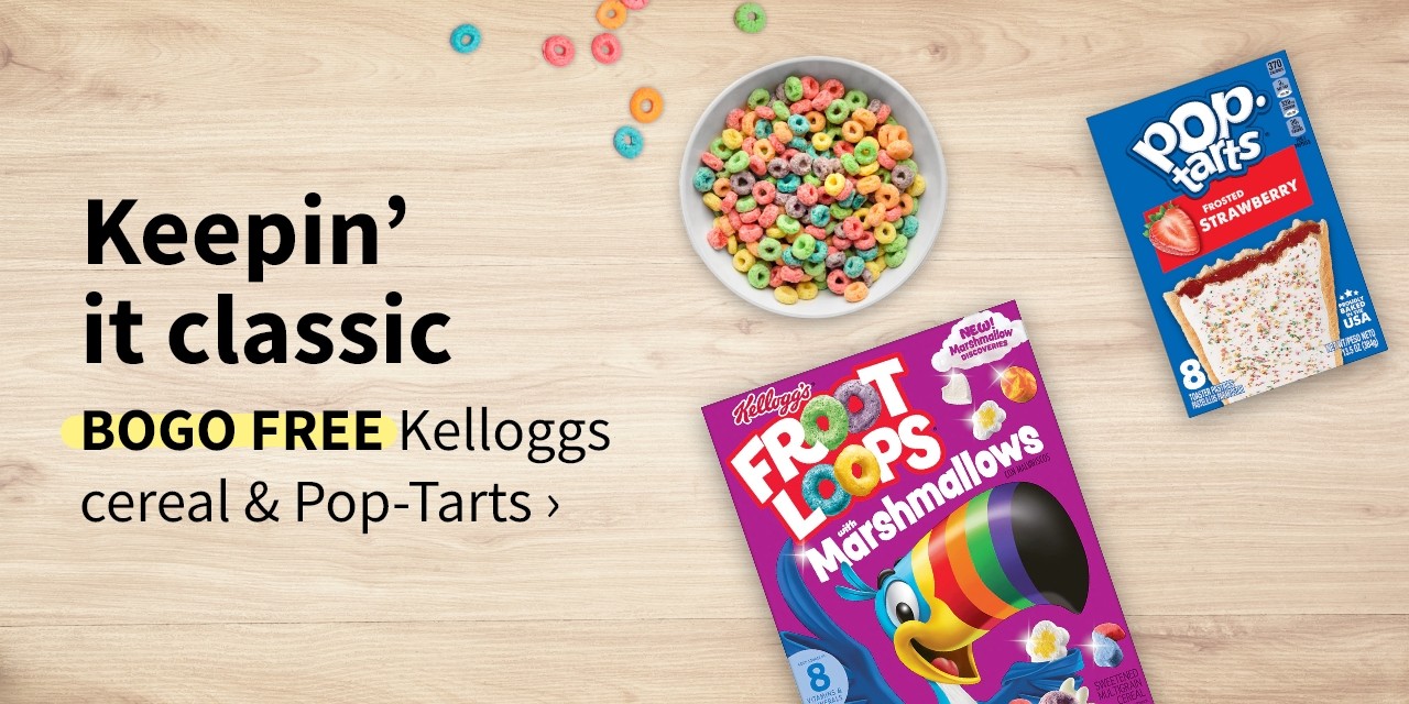Keepin it classic BOGO FREE Kelloggs cereal & Pop-Tarts