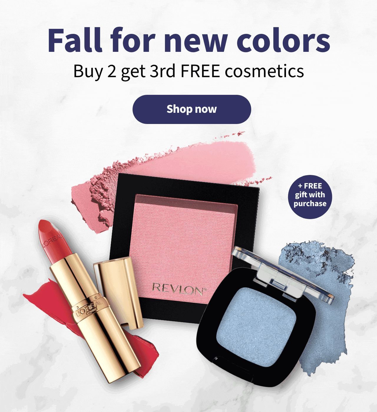 Fall for new colors buy 2 get 3rd free cosmetics