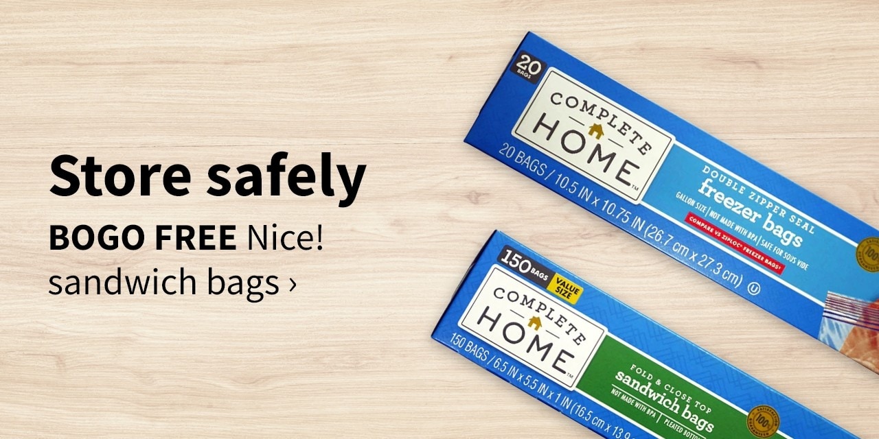 Store safely bogo free nice sandwich bags