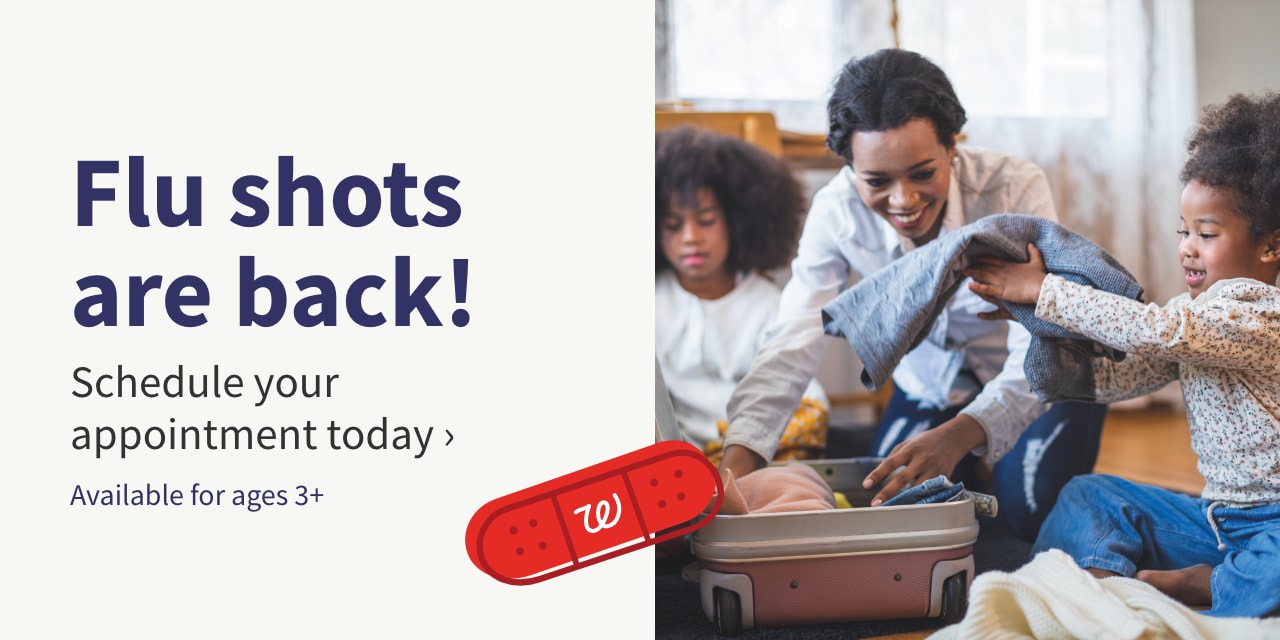 Flu shots are back, schedule your appointment today