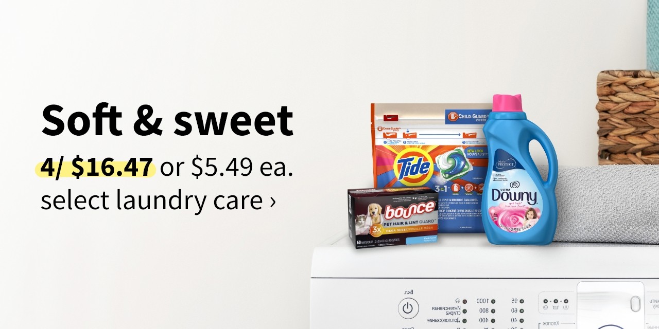 4/$16.47 or $5.49 ea. select laundry care