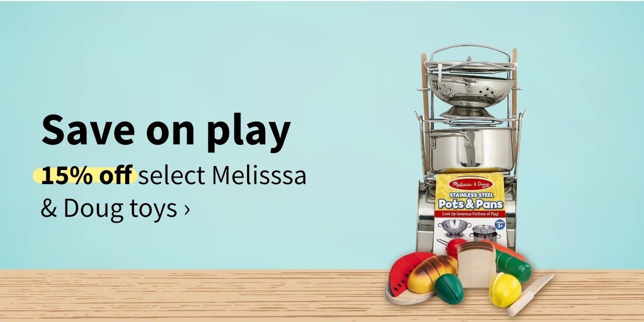 15% off select Melisssa & Doug toys