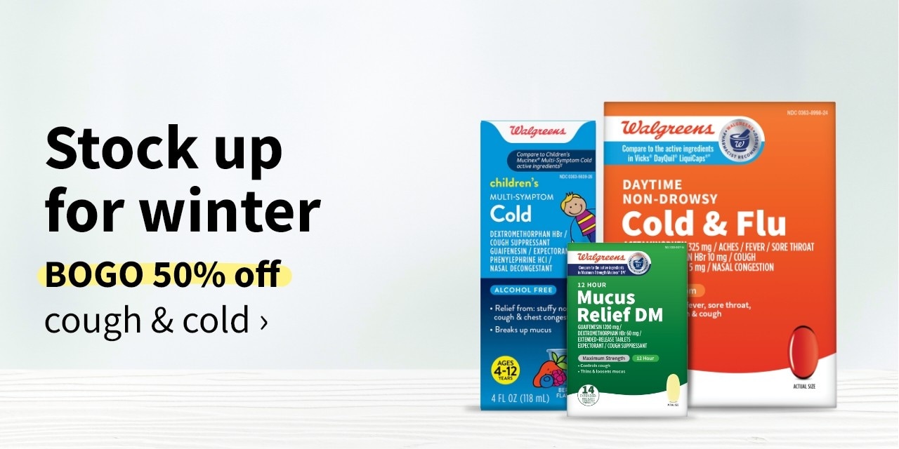 BOGO 50% 0ff cough & cold