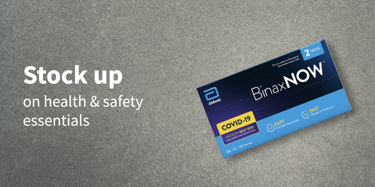 Stock up on health & safety essentials