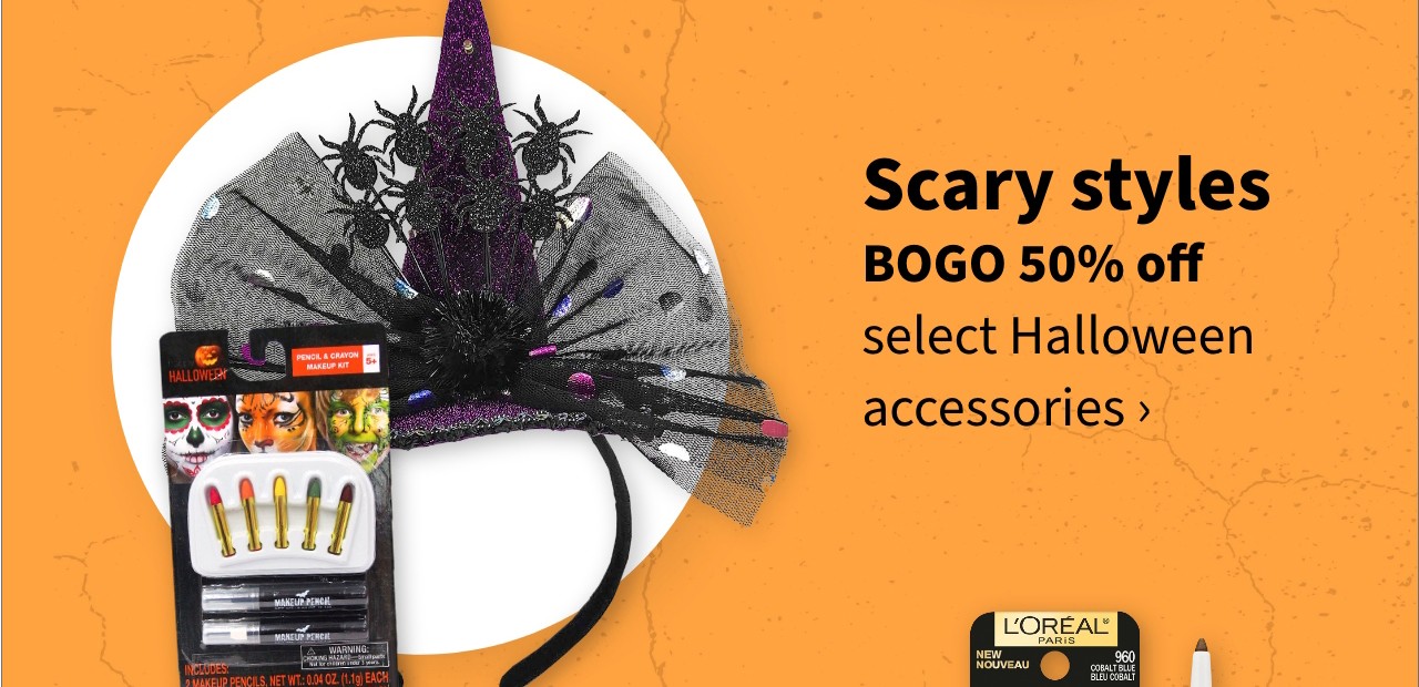 Scary styles BOGO 50% off select Halloween accessories