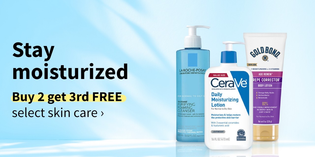 Stay moisturized Buy 2 get 3rd FREE mix & match select skin care