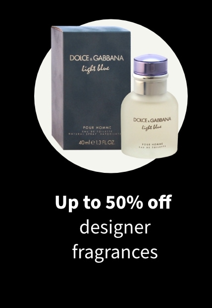 Up to 50% off designer fragrances