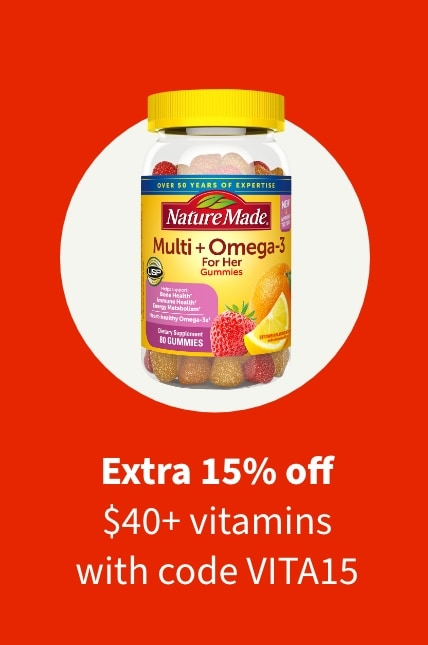 Extra 15% off $40+ vitamins with code VITA15