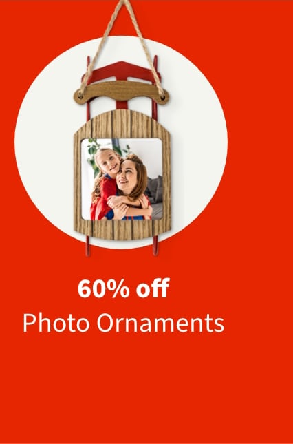 60% off Photo Ornaments