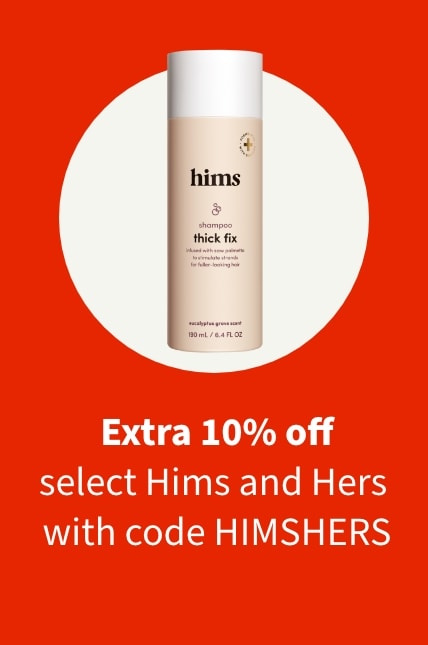 Extra 10% off select Hims and Hers with code HIMSHERS