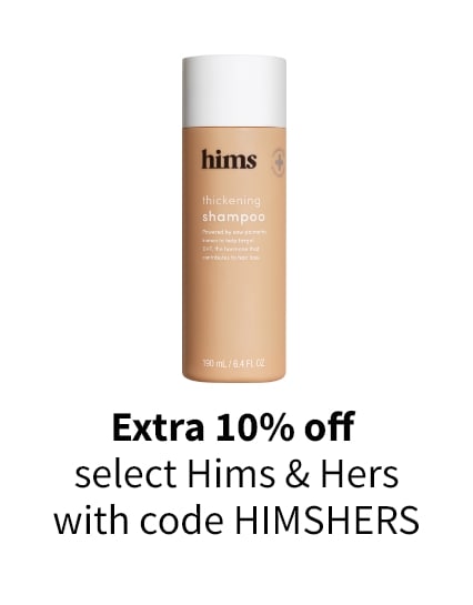 Extra 10% off select Hims and Hers with code HIMSHERS