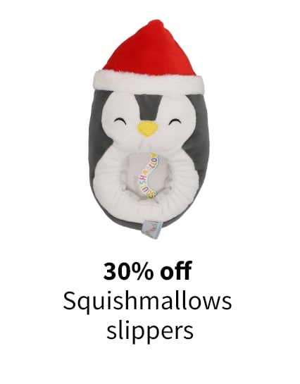 30% off Squishmallows slippers