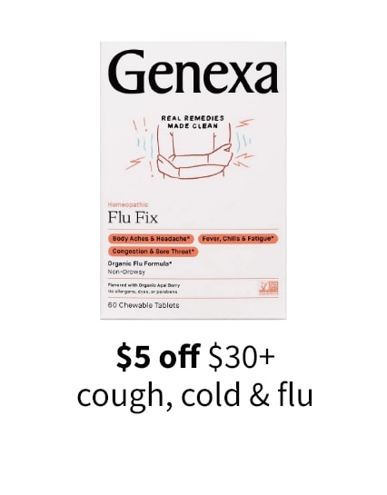$5 off $30+ cough, cold & flu