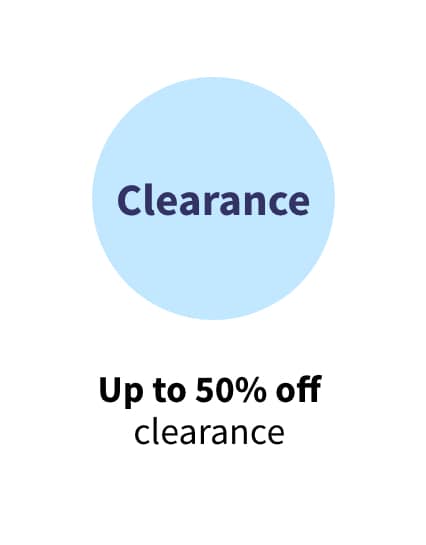 Clearance up to 50% off clearance