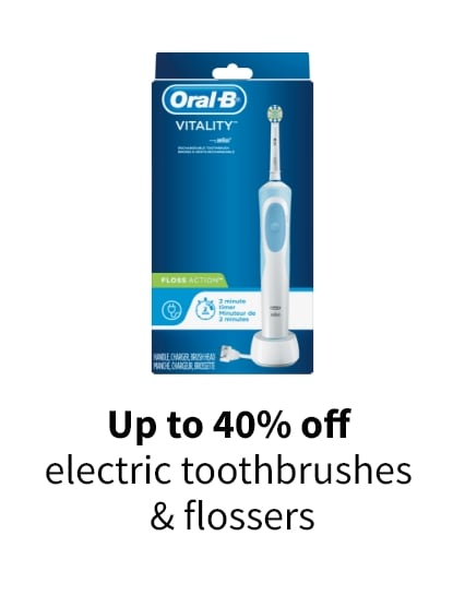 Up tp 40% off electric toothbrushes and flossers