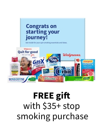 FREE gift with $35+ stop smoking purchase