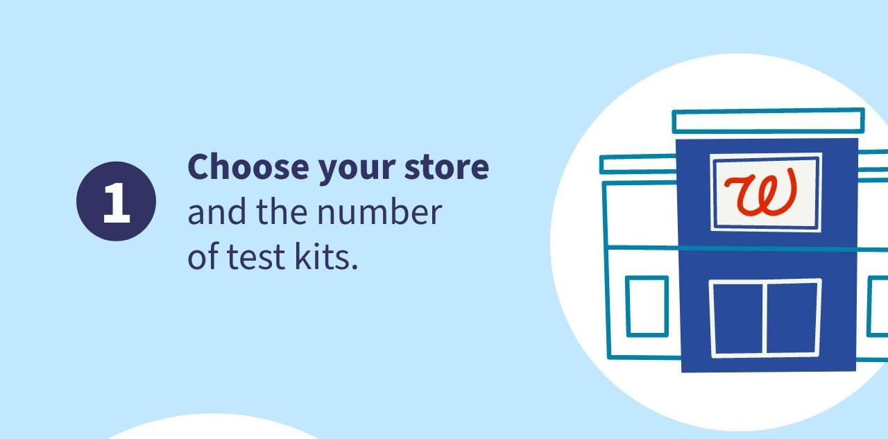 Choose your store and the number of test kits
