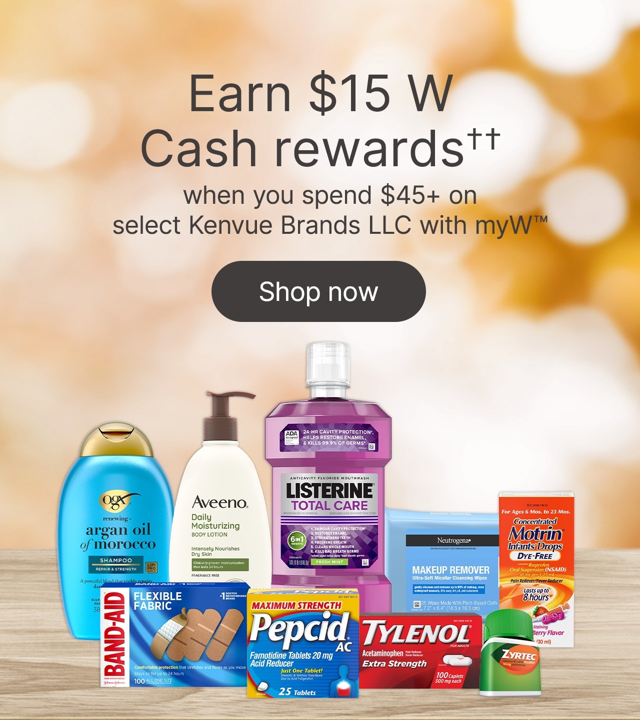 Earn $15 W Cash rewards