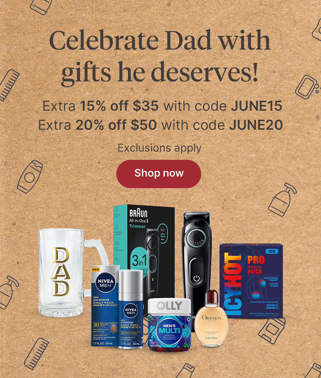 Celebrate Dad with gifts he deserves!