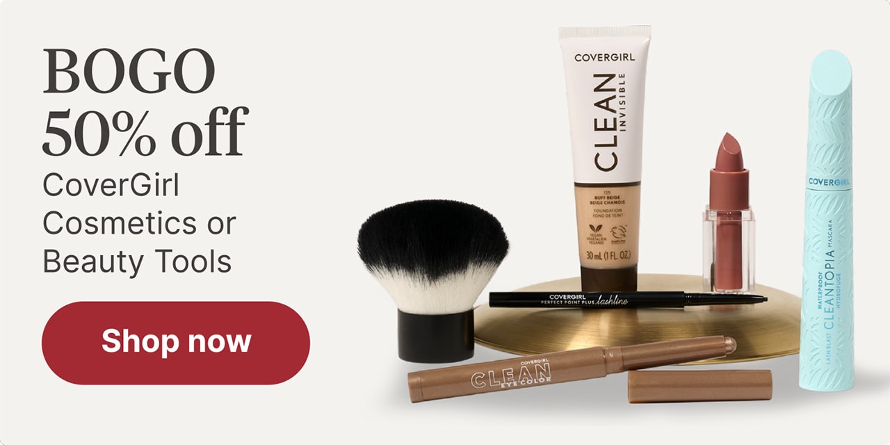 BOGO 50% off CoverGirl Cosmetics or Beauty Tools